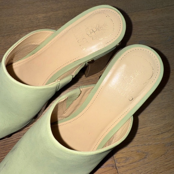 Vince Camuto Sage Green Platform Clogs Size 7 - Picture 3 of 5